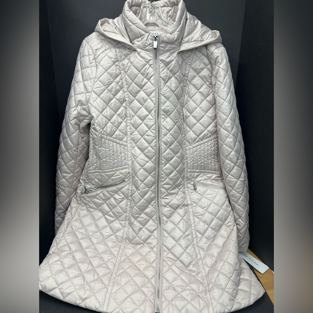 Brand new  with tag Via Spiga's quilted coat is a cozy essential size Large - Picture 7 of 16